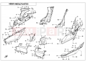 CFMOTO 2021 SSV ZFORCE 1000 (CF1000UTR-B) MIDDLE PLASTIC - F04-5