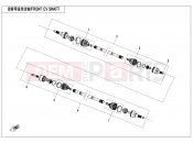 CFMOTO 2021 SSV ZFORCE 1000 (CF1000UTR-B) FRONT CV SHAFT - F27