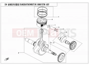 CFMOTO 2014 SSV ZFORCE 500 (CF500US) CRANKSHAFT@^CONNECTING GOD@^PISTON ASSY - E04