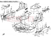 CFMOTO 2015 SSV ZFORCE 500 (CF500US-EX) MIDDLE PLASTICS 2 - F04-4