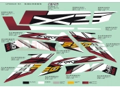 CFMOTO ZFORCE 500 (CF500US-EX) DECAL(EURO,RED) - F19-2-B