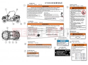 CFMOTO ZFORCE 500 (CF500US-EX) WARNING DECALS(EURO) - F19-6
