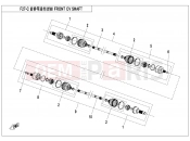 CFMOTO ZFORCE 800 (CF800) FRONT CV SHAFT(2017,ODM) - F27-C