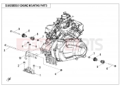 CFMOTO ZFORCE 800 (CF800SU-3) ENGINE MOUNTING PARTS - F00-1