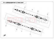 CFMOTO 2020 SSV ZFORCE 800 (CF800US-A) FRONT CV SHAFT(ODN) - F27-C