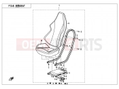 CFMOTO ZFORCE 800 (CF800US-A) SEAT(BLACK @^ RED) - F13-B