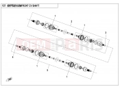 CFMOTO 2019 SSV ZFORCE 800 (CF800UTR) FRONT CV SHAFT - F27