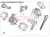 CFMOTO 2019 SSV ZFORCE 800 (CF800UTR) CYLINDER HEAD AND CYLINDER ASSY. - E02-V2