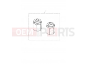 Triumph 2022 TIGER 900 GT Valve Cap Kit, Bubble Badge, Black