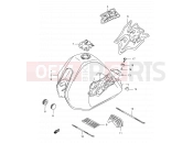 SUZUKI DR200SE S (1995) 29 - FUEL TANK (MODEL S/T/V)