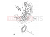 SUZUKI DR200SE K5 (2005) (E03,E28,E33) 42 - FRONT WHEEL