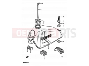 SUZUKI DR250S G (1986) 38 - FUEL TANK (MODEL E E02,E04,E15,E18,E21,E22,E25,E39)