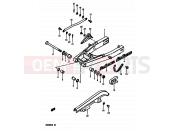 SUZUKI DR250S G (1986) 60 - REAR SWINGING ARM (E01,E24)