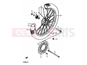 SUZUKI DR250S H (1987) 52 - FRONT WHEEL (MODEL F/G/H)