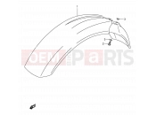 SUZUKI DR250S L (1990) 37 - FRONT FENDER
