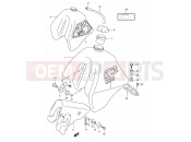 SUZUKI DR350 M (1991) (E01) 28 - FUEL TANK (MODEL L/M)
