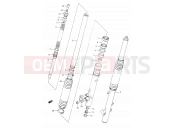 SUZUKI DR350 M (1991) (E03,E28,E33) 31 - FRONT DAMPER (MODEL L/M/N/P)