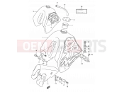 SUZUKI DR350 N (1992) (E01) 28A - FUEL TANK (MODEL N/P)