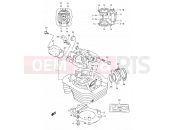 SUZUKI DR350 P (1993) (E01) 1 - CYLINDER HEAD