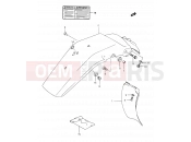 SUZUKI DR350 R (1994) (E03,E28,E33) 44A - REAR FENDER - LABEL (MODEL R)