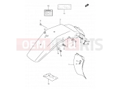 SUZUKI DR350 T (1996) (E03) 35A - REAR FENDER - LABEL (MODEL R/S/T)