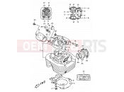 SUZUKI DR350 W (1998) (E01,E24) 1 - CYLINDER HEAD