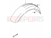 SUZUKI DR350 X (1999) (E01,E24) 36 - FRONT FENDER