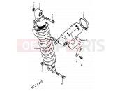 SUZUKI DR350 X (1999) (E01,E24) 49 - REAR SHOCK ABSORBER
