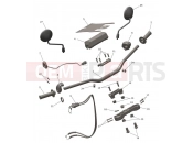 Handlebars, Upper Yoke & Mirrors - Triumph TF250-E 2026