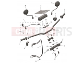 Handlebars, Upper Yoke & Mirrors - Triumph TF450-E 2025