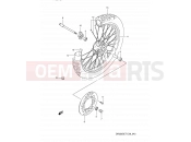 SUZUKI DR350S P (1993) (E03,E28,E33) 43 - FRONT WHEEL