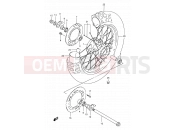 SUZUKI DR350SE T (1996) (E02,E04,E18,E94) 53A - REAR WHEEL (MODEL T/V/W/X)