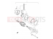 SUZUKI DR350SE T (1996) (E22) 20A - STARTING MOTOR (MODEL T/V/W/X)
