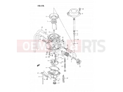 SUZUKI DR350SU P (1993) 9A - CARBURETOR (MODEL N/P/R,EXCEPT E24)
