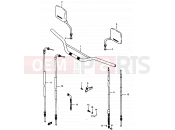 SUZUKI DR500S H (1987) 45 - HANDLEBAR - CABLE (MODEL G/H)