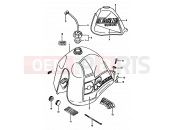 SUZUKI DR600S / DR600SU H (1987) 34 - FUEL TANK (MODEL H/J)