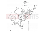SUZUKI DR650SE K1 (2001) (E03,E28,E33) 33 - FUEL TANK (MODEL K1)