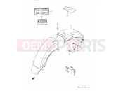 SUZUKI GN125E R (1994) (E03,E28,E33) 43 - REAR FENDER