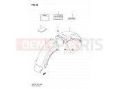 SUZUKI GN125E X (1999) 36 - REAR FENDER (MODEL V/W/X)