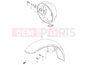 SUZUKI GN250 K (1989) 41 - FRONT FENDER - HEADLAMP HOUSING