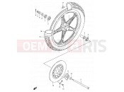 SUZUKI GN250 M (1991) 42A - FRONT WHEEL (GN250EM/ER)