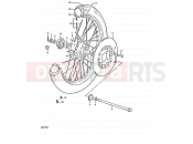 SUZUKI GP125 N (1992) 84 - FRONT WHEEL (GP125C, GP125N)