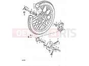 SUZUKI GP125U N (1992) 85 - FRONT WHEEL (GP125UC, GP125UN)