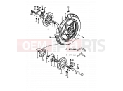 SUZUKI GS1000 T (1996) 66 - REAR WHEEL (GS1000ET, GS1000HT)