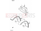 SUZUKI GS1100GK /GS1100GK2 Z (1982) 49 - HEADLAMP HOUSING - FRONT FENDER