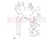 SUZUKI GS125 / GS125E / GS125ES Z (1982) 56 - HANDLEBAR - FRONT CABLE