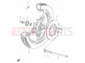 SUZUKI GS125 / GS125E / GS125ES Z (1982) 54 - FRONT WHEEL (SEE NOTE)