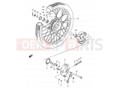 SUZUKI GS125 / GS125E / GS125ES Z (1982) 55A - FRONT WHEEL (GS125UR)