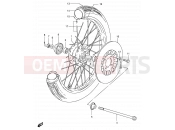 SUZUKI GS125 / GS125E / GS125ES Z (1982) 55B - FRONT WHEEL (GS125SR)