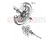 SUZUKI GS250T X (1978) 45 - FRONT WHEEL (GS400C,N)